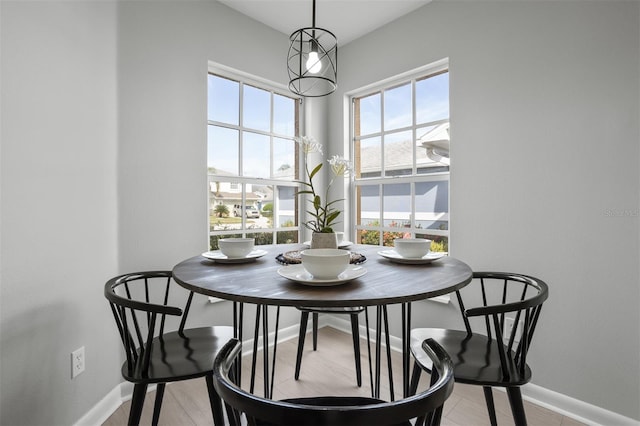 view of dining area