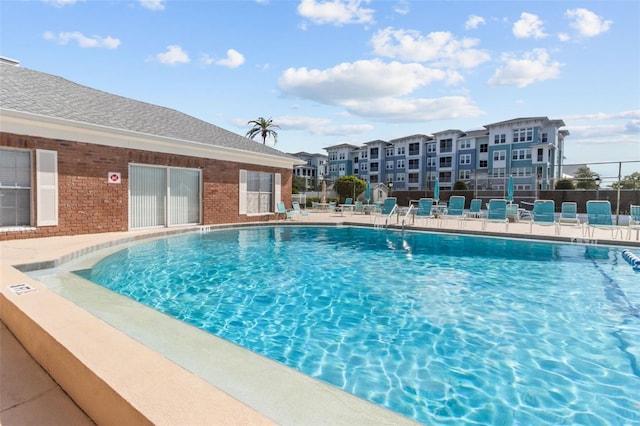 view of pool with a patio area