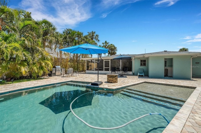 view of pool with a patio area