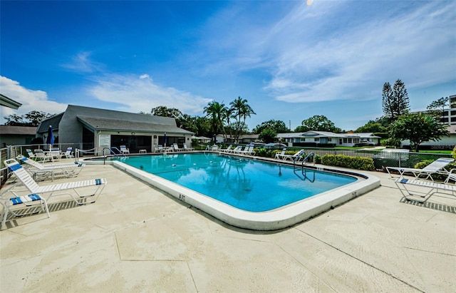 view of pool with a patio