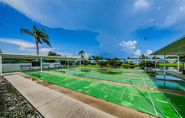 view of home's community featuring a water view