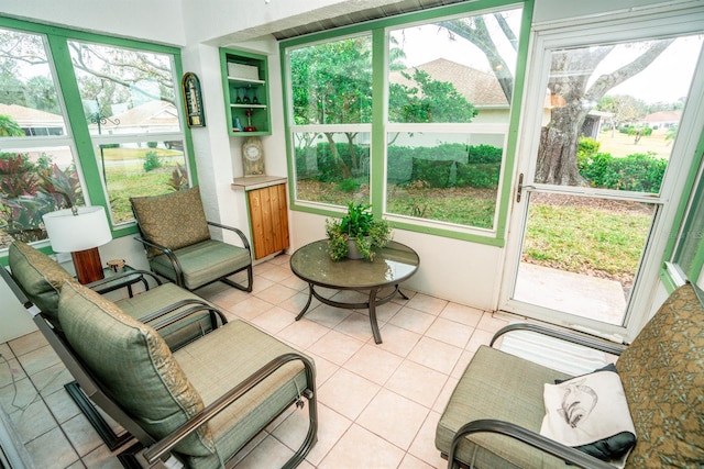 view of sunroom