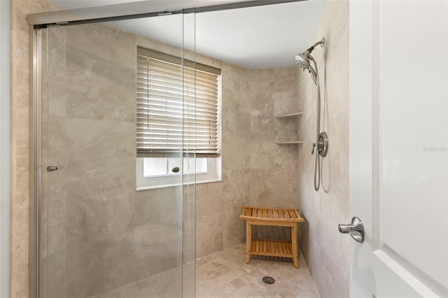 bathroom with an enclosed shower