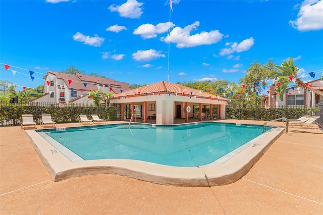 view of pool with a patio