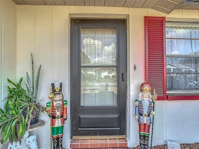 view of doorway to property