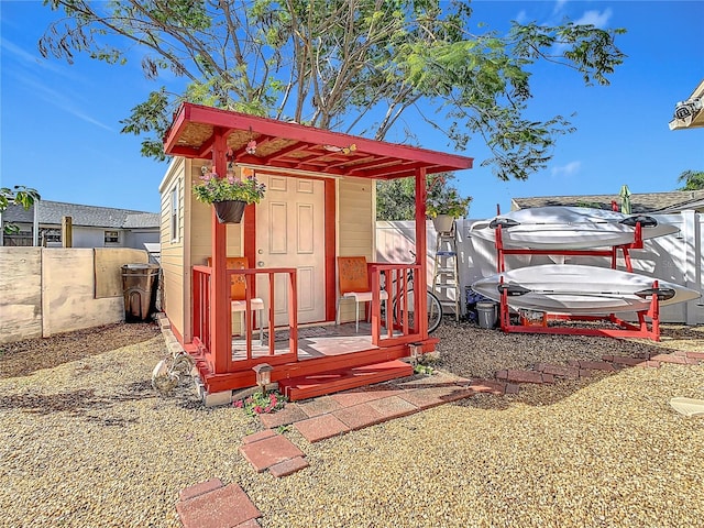 view of outbuilding