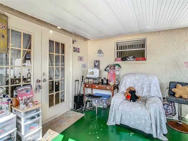 interior space with french doors