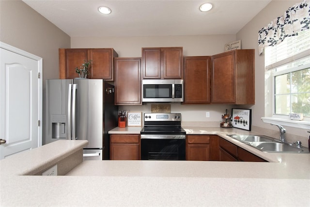 kitchen with sink and stainless steel appliances