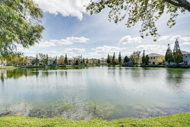 view of water feature featuring a residential view