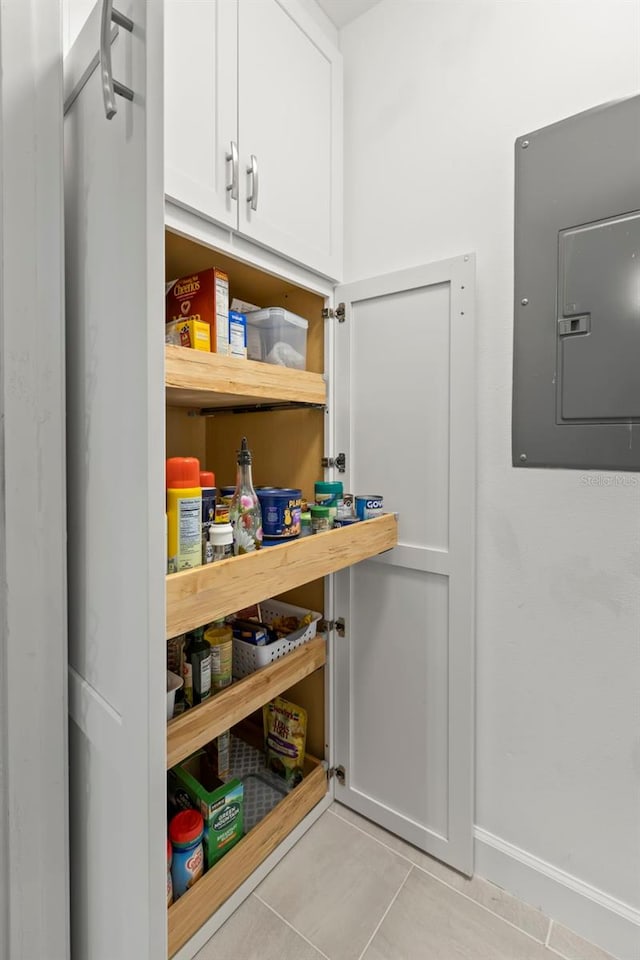 pantry with electric panel