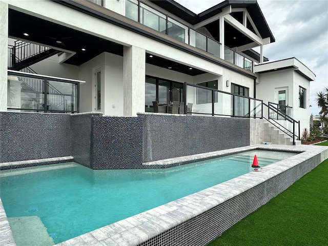 pool featuring stairs