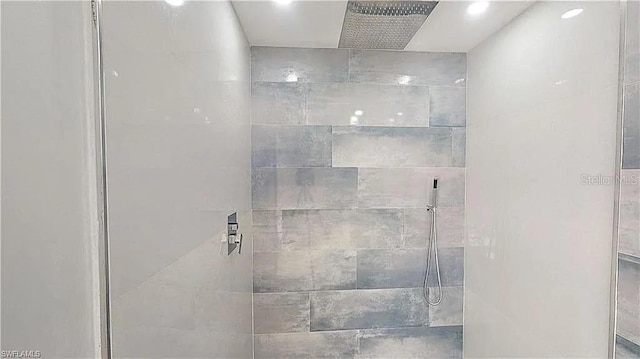 room details with tiled shower