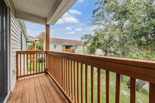 view of wooden deck