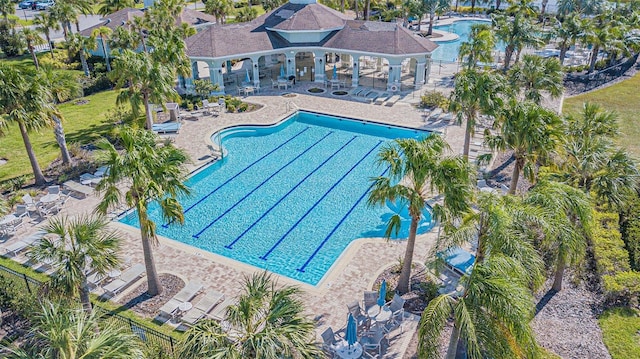 view of pool with a patio