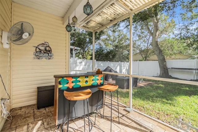 view of sunroom