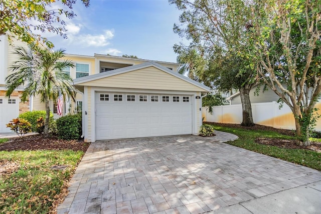 front of property featuring a garage