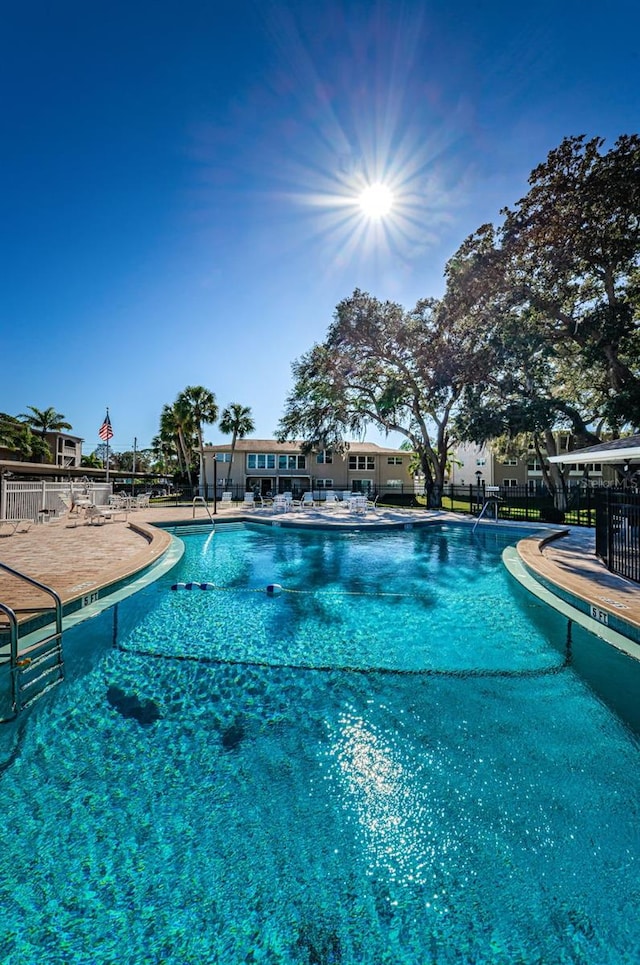 view of pool featuring a patio area