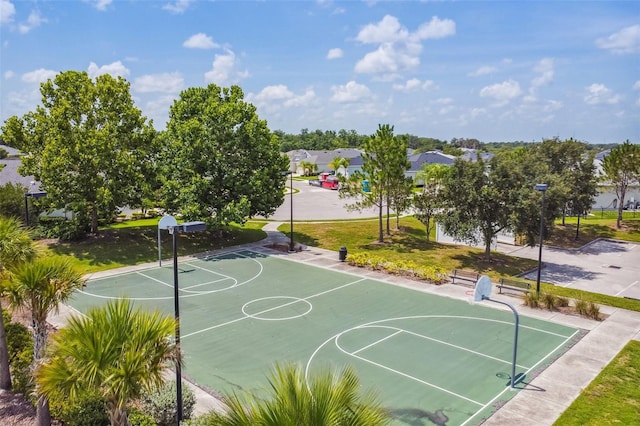 view of basketball court