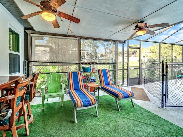 5800 W Spicey Hill Dr, Homosassa, FL 34448 - sunroom featuring ceiling fan and plenty of natural light