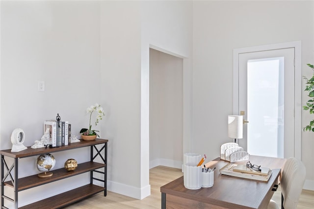 interior space featuring light hardwood / wood-style floors