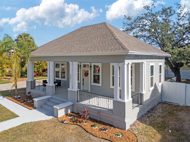 bungalow with covered porch