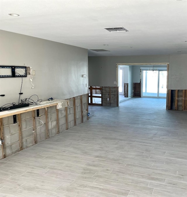 unfurnished room featuring light wood-type flooring