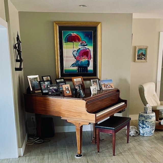 misc room featuring hardwood / wood-style flooring