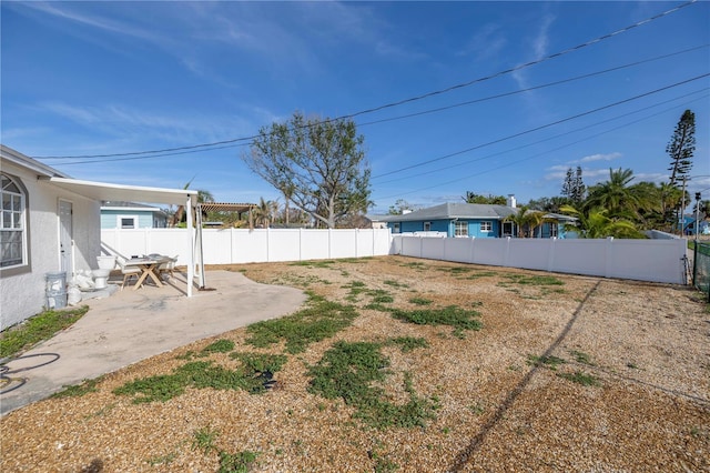 view of yard featuring a patio area