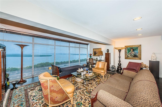 living room featuring hardwood / wood-style floors