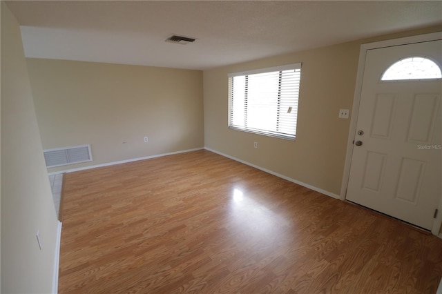 entryway featuring plenty of natural light and light wood-type flooring