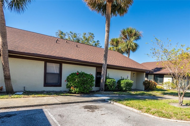 view of single story home