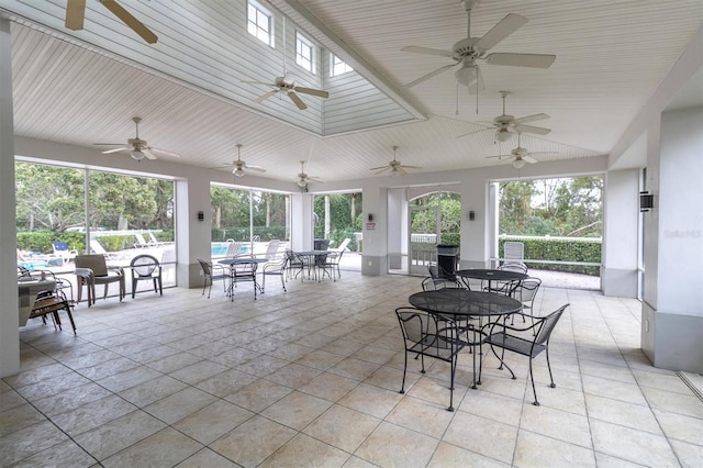 view of sunroom / solarium