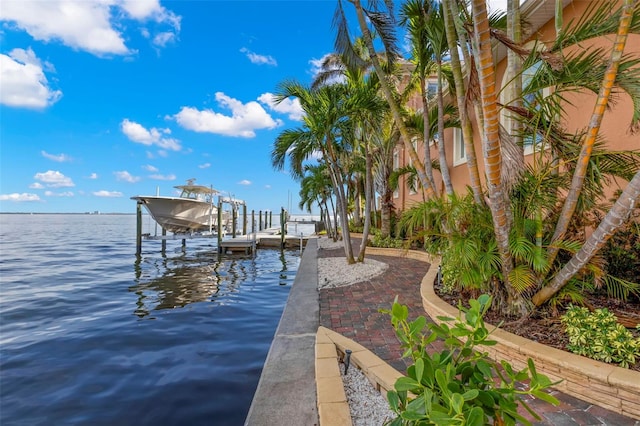 101 12th St E, Tierra Verde, FL 33715 - dock featuring boat lift and a water view