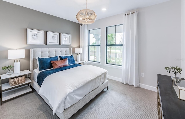 view of carpeted bedroom