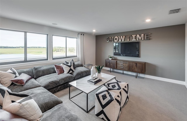 view of carpeted living room