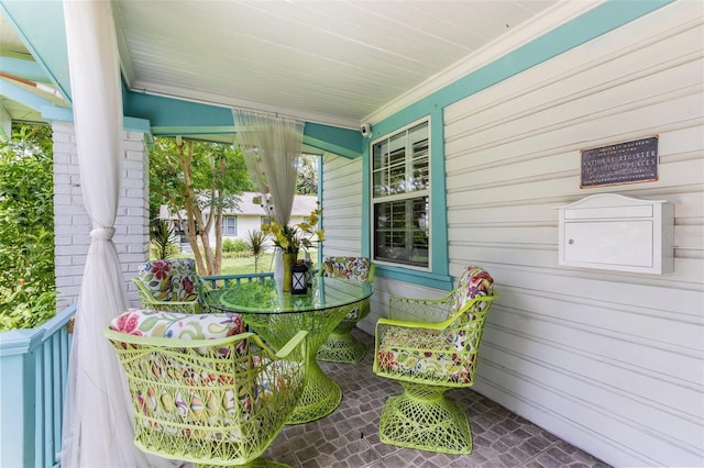 view of sunroom