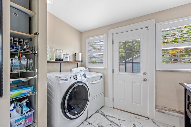 laundry area featuring separate washer and dryer