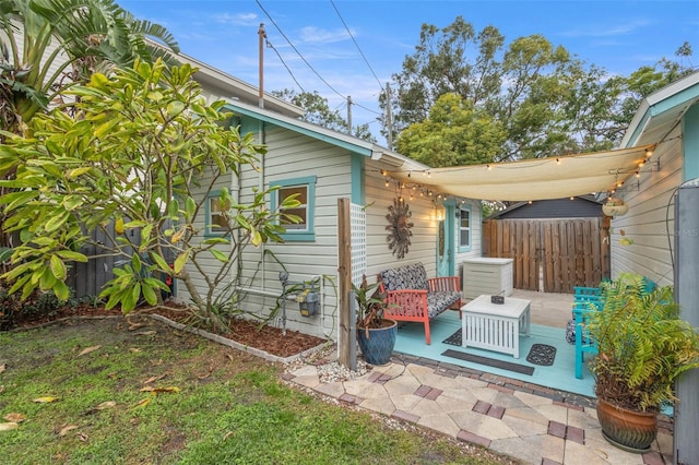 exterior space with a patio area