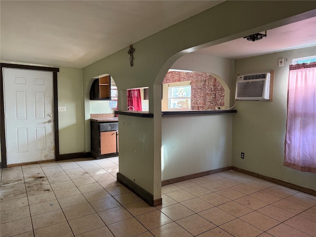 empty room with an AC wall unit