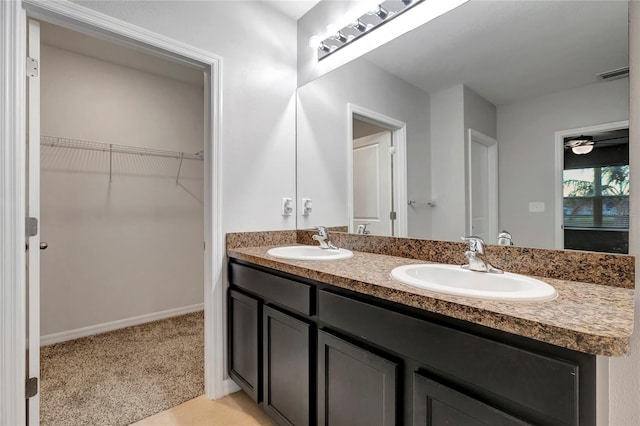 bathroom with vanity