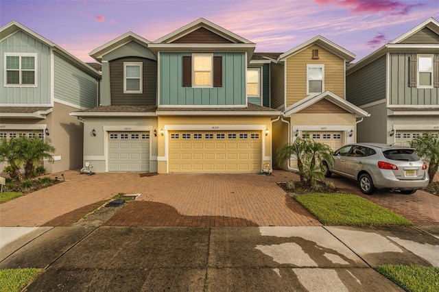 view of front of home featuring a garage