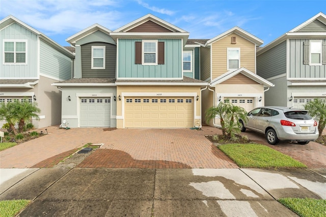 view of property featuring a garage