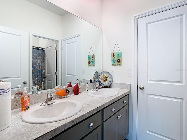 bathroom with vanity