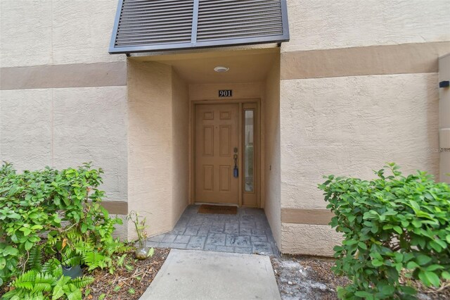 view of doorway to property