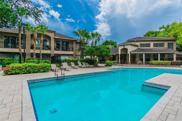 view of pool with a patio