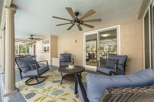 view of patio / terrace with an outdoor hangout area