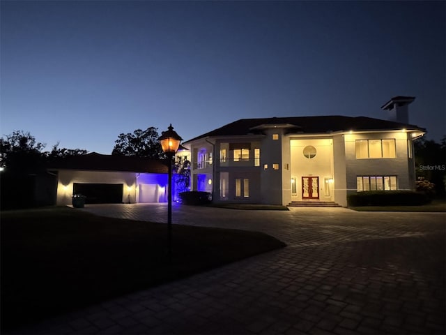 view of front of home featuring a garage