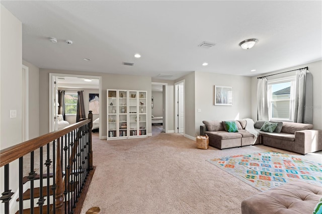 game room featuring carpet flooring