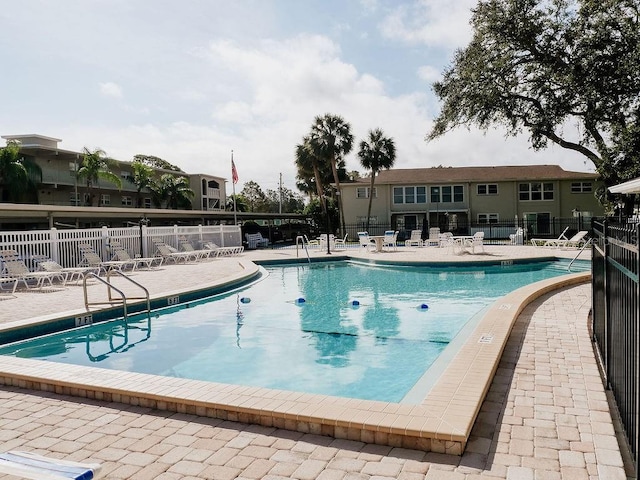 view of pool with a patio