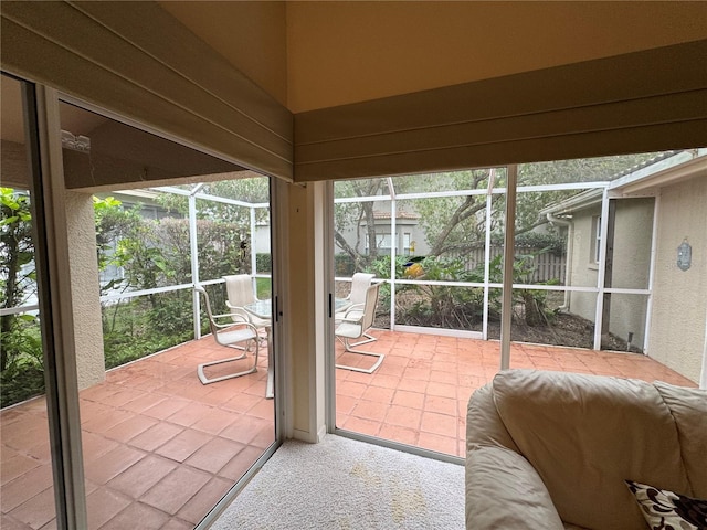 view of sunroom